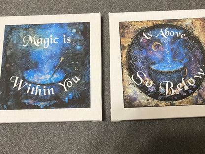 Handcrafted Wiccan Decor 2 Pc Set