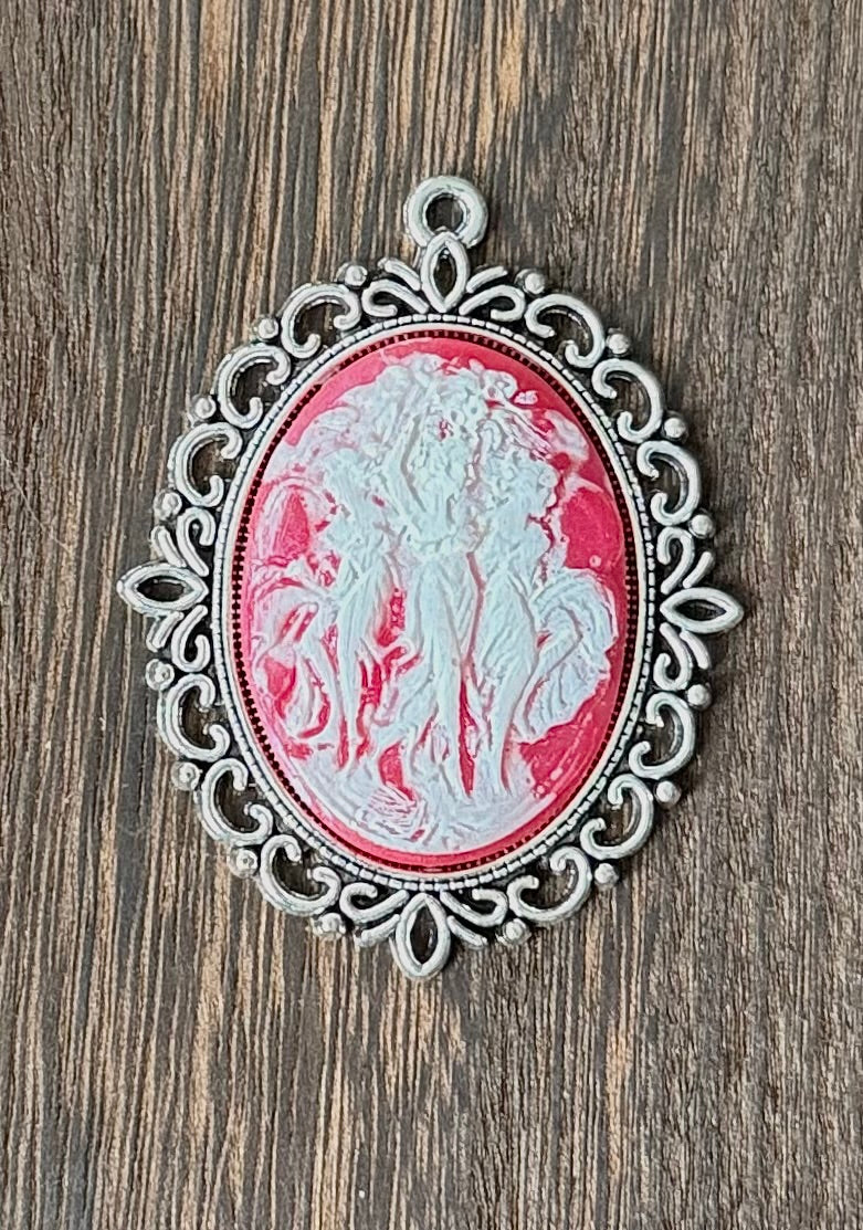 Triple Goddess Cameo Pendant Victoria Setting