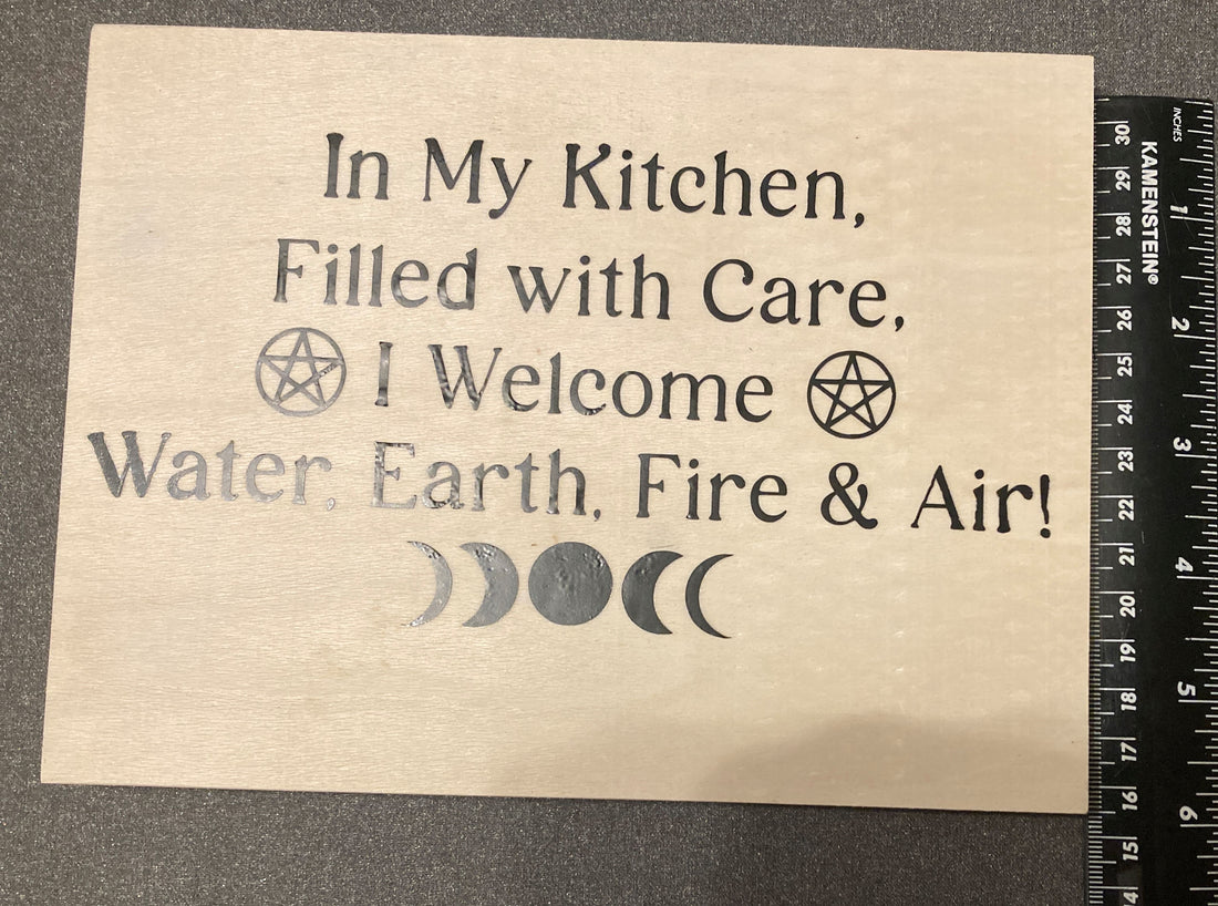Elemental Kitchen Sign