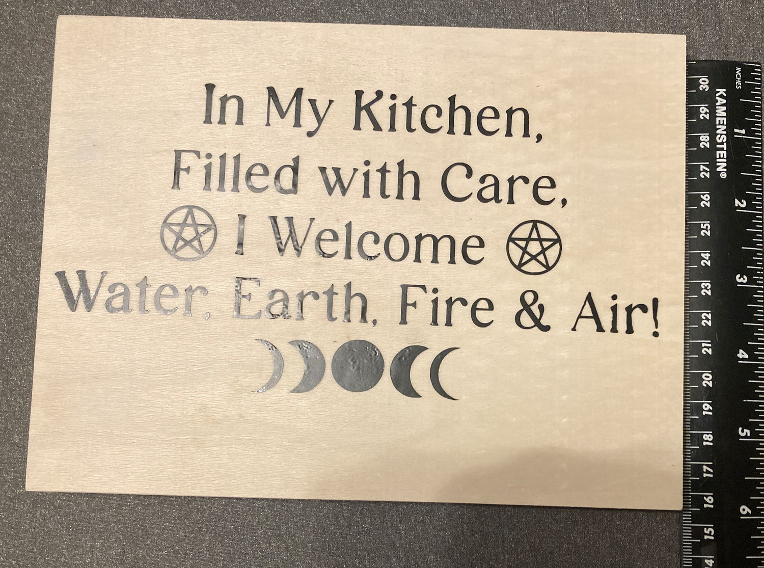 Elemental Kitchen Sign