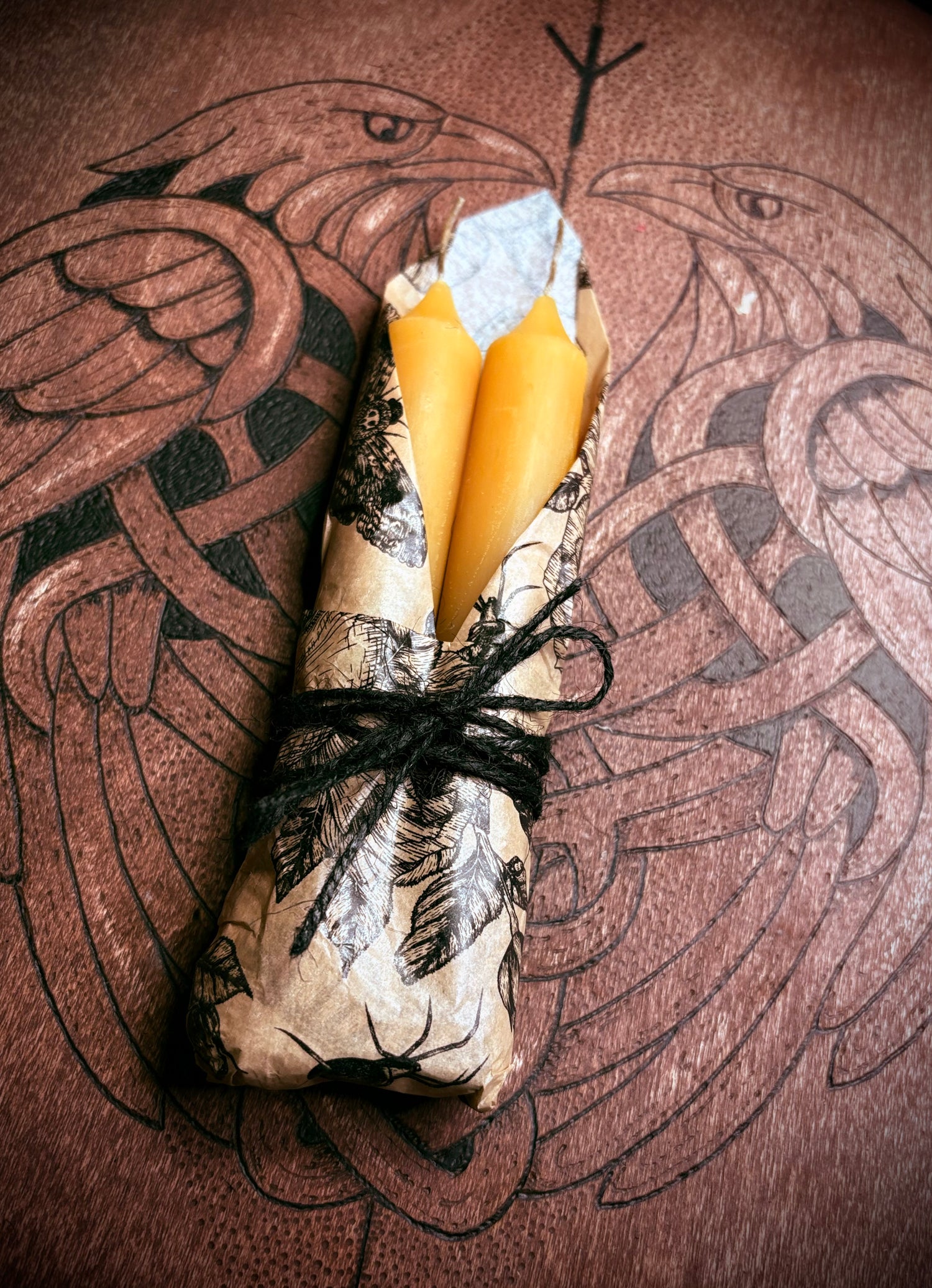 5” 100% beeswax taper candle-natural