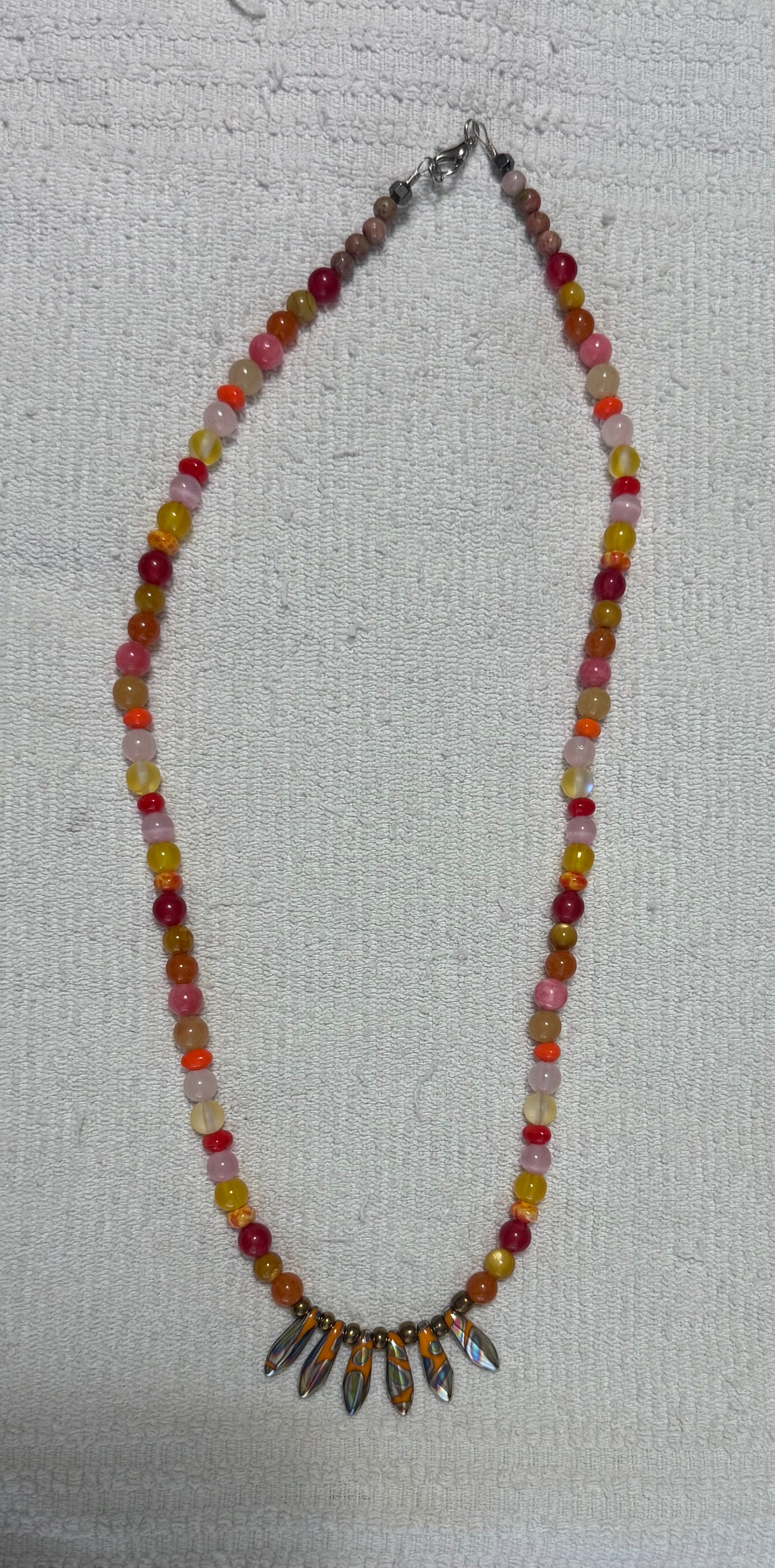 Beautiful bright czech glass necklace