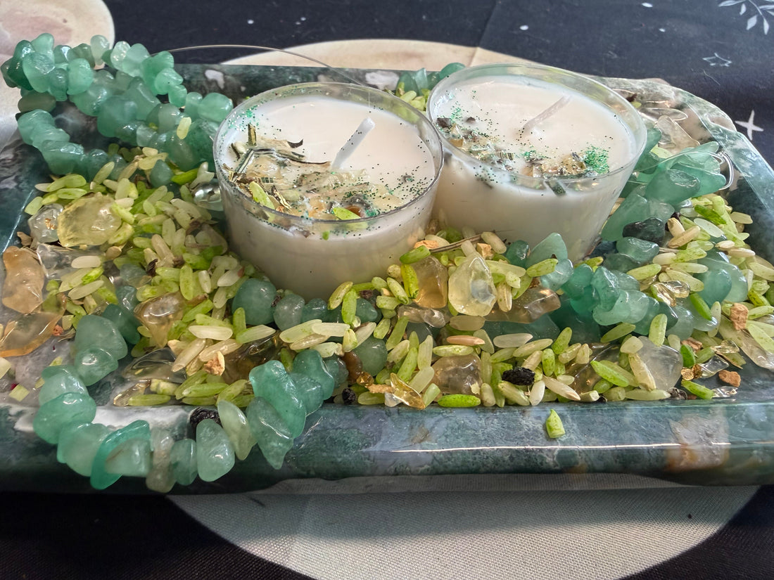 💚✨ Money Manifestation Tealight Candles ✨💚