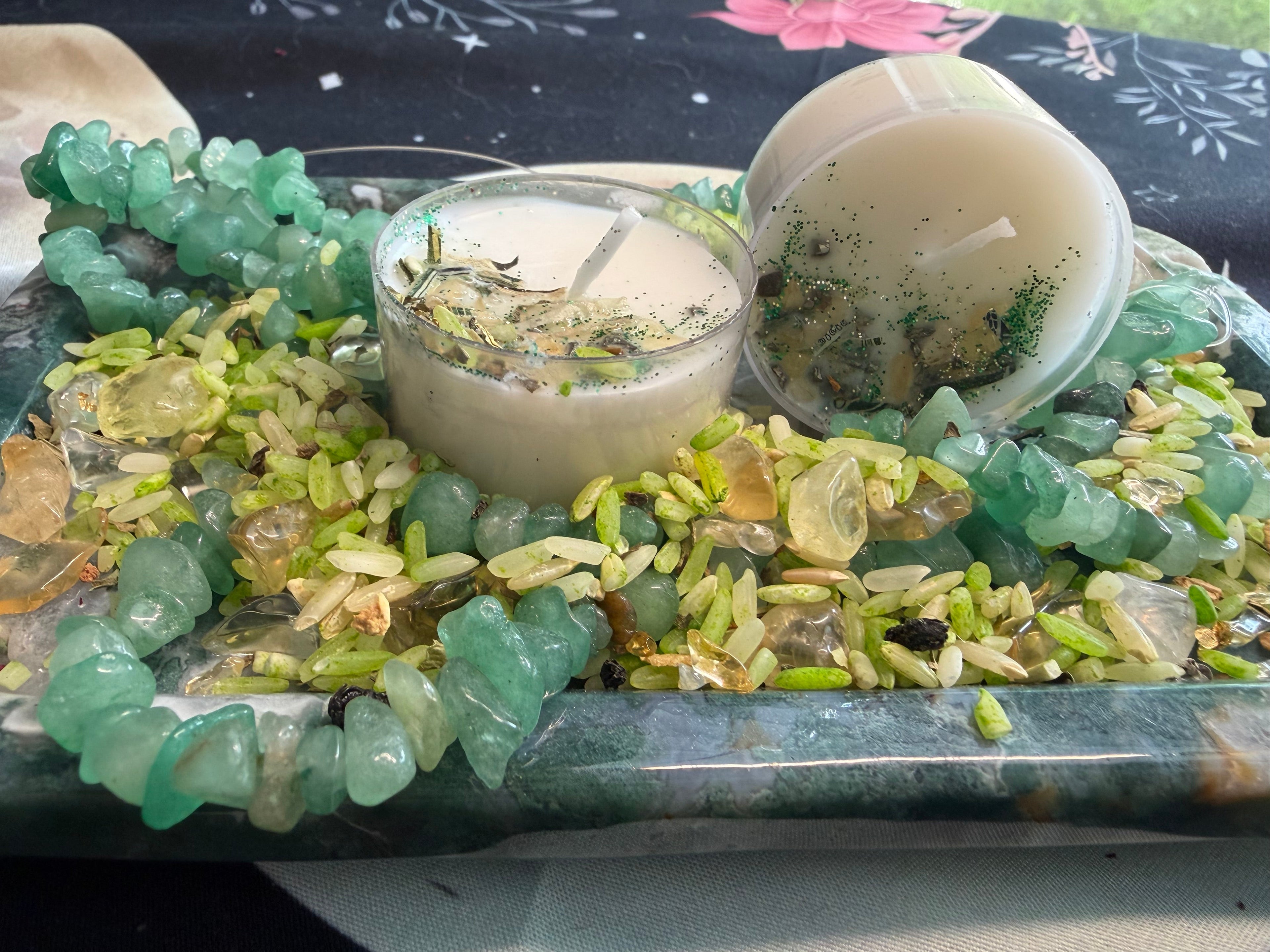 💚✨ Money Manifestation Tealight Candles ✨💚