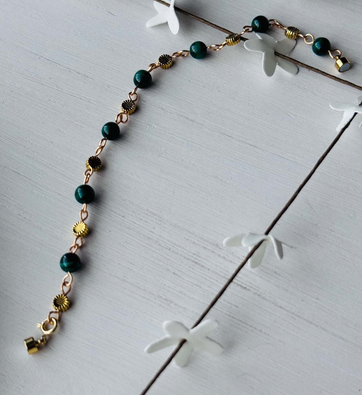 Malachite Gold Bracelet