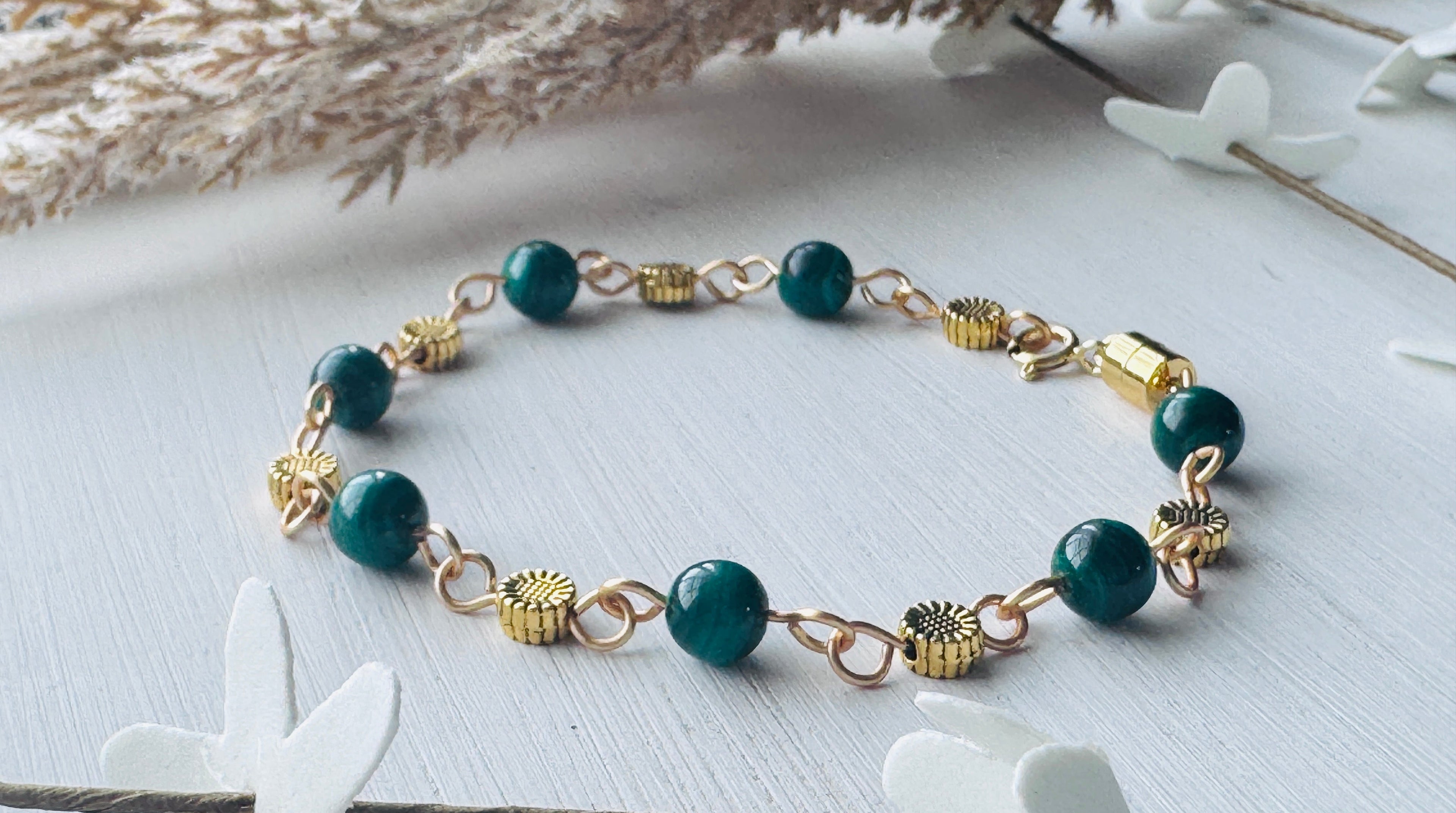 Malachite Gold Bracelet