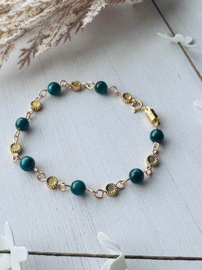 Malachite Gold Bracelet