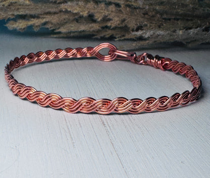 Handmade Copper Wave Bracelet