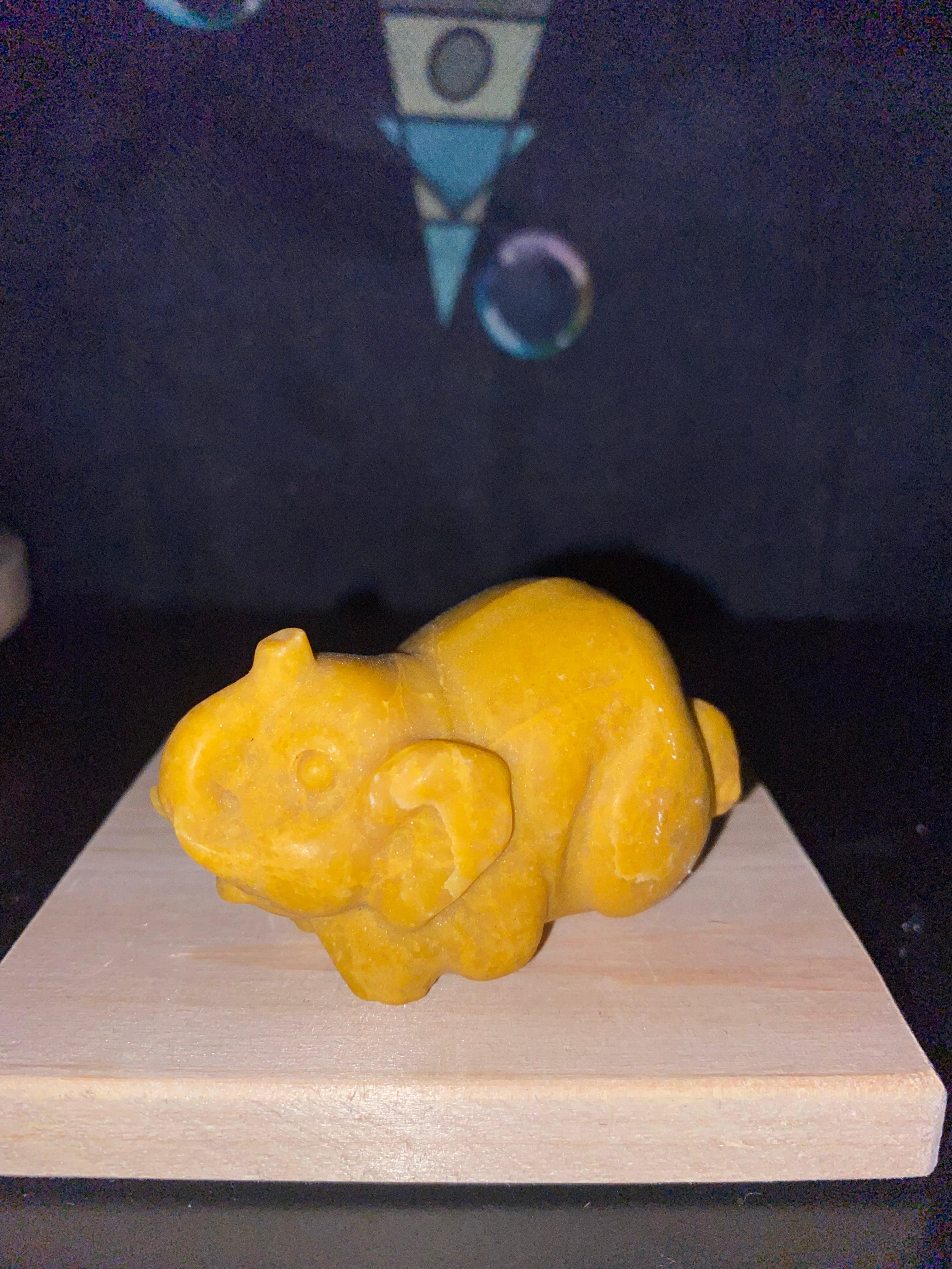 Yellow Jasper Elephant Carving