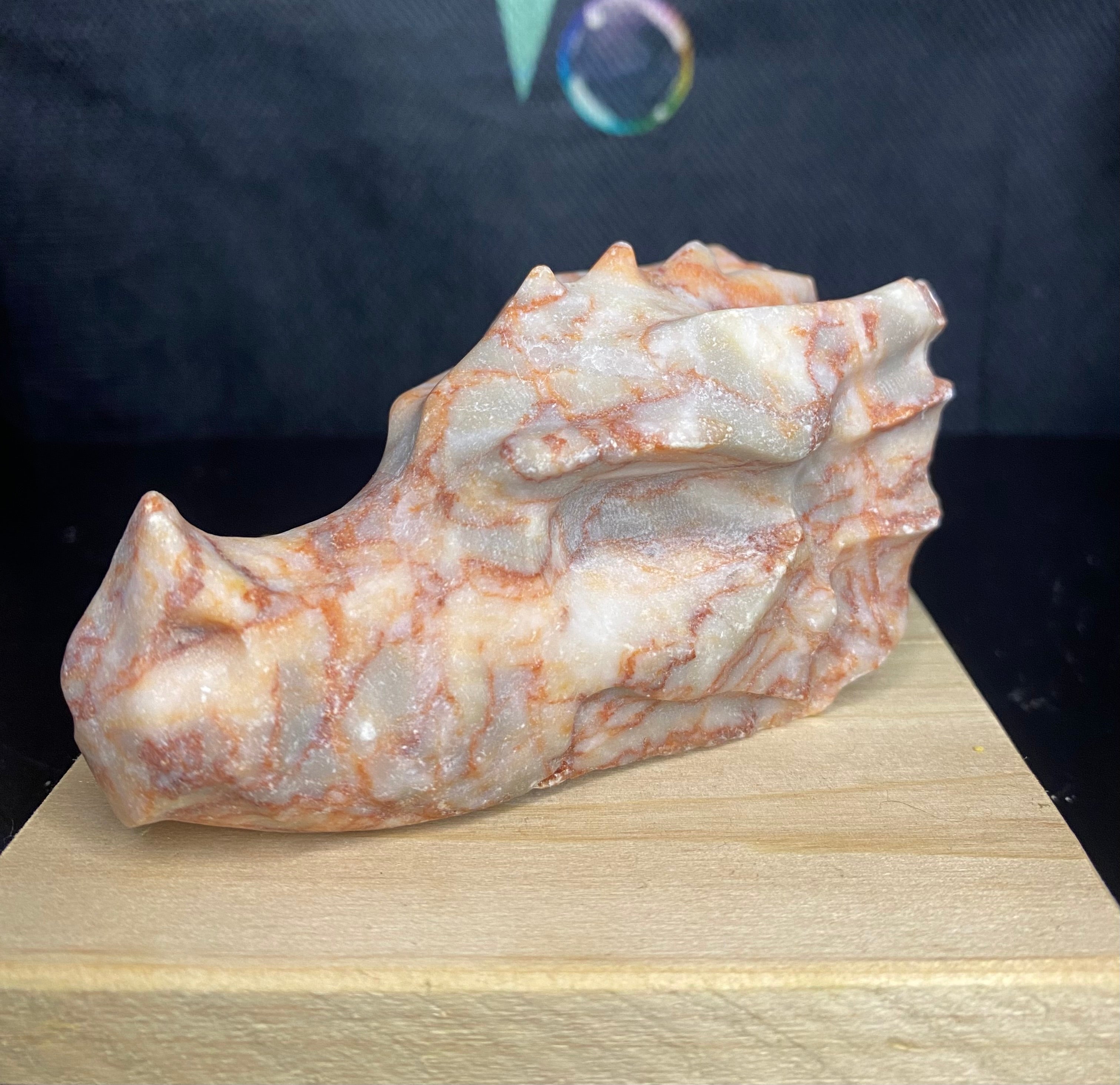 Red Vein Jasper Dragon Skull