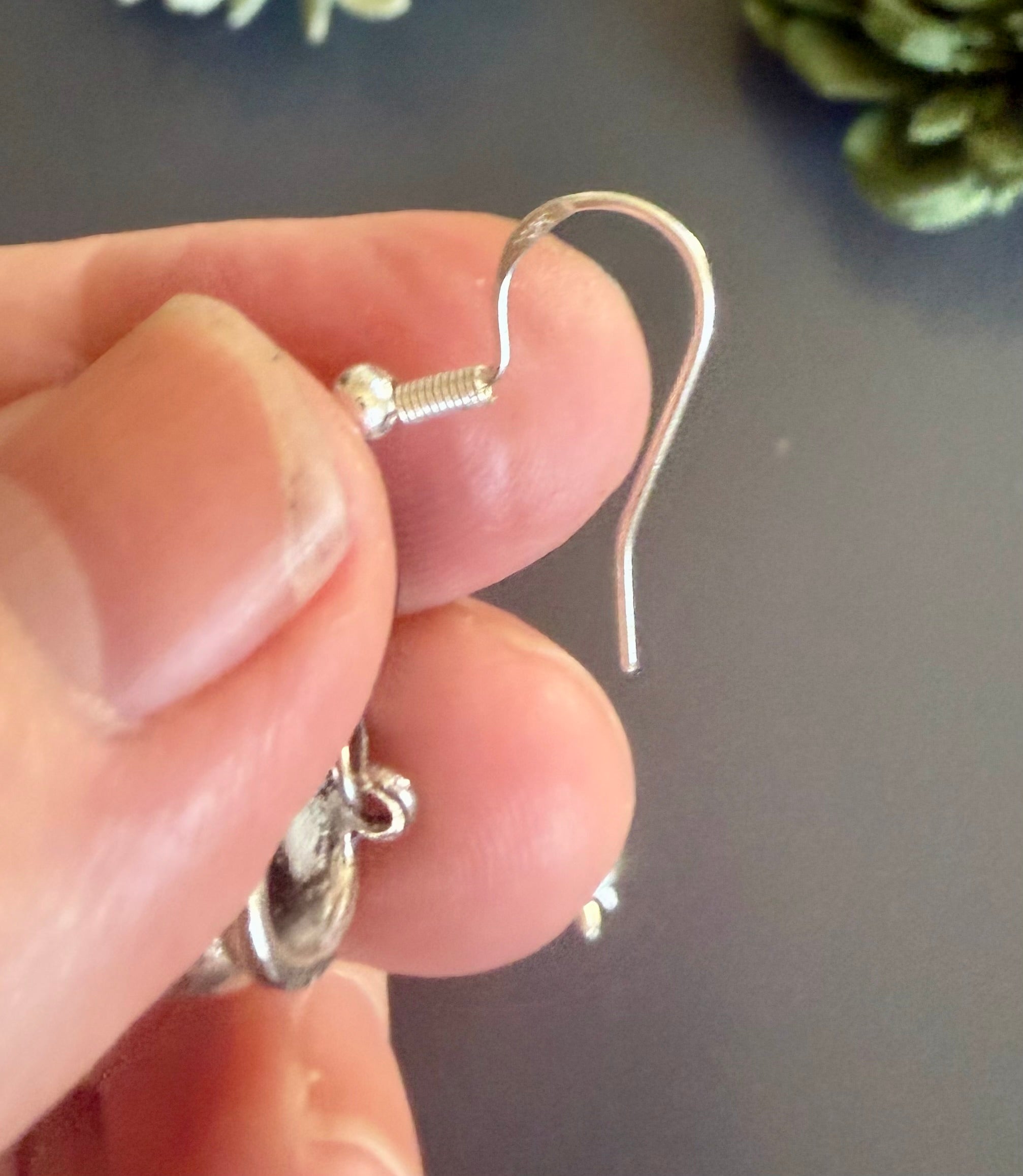 Witches Brew Cauldron Witchy Earrings with Amethyst Gemstones.