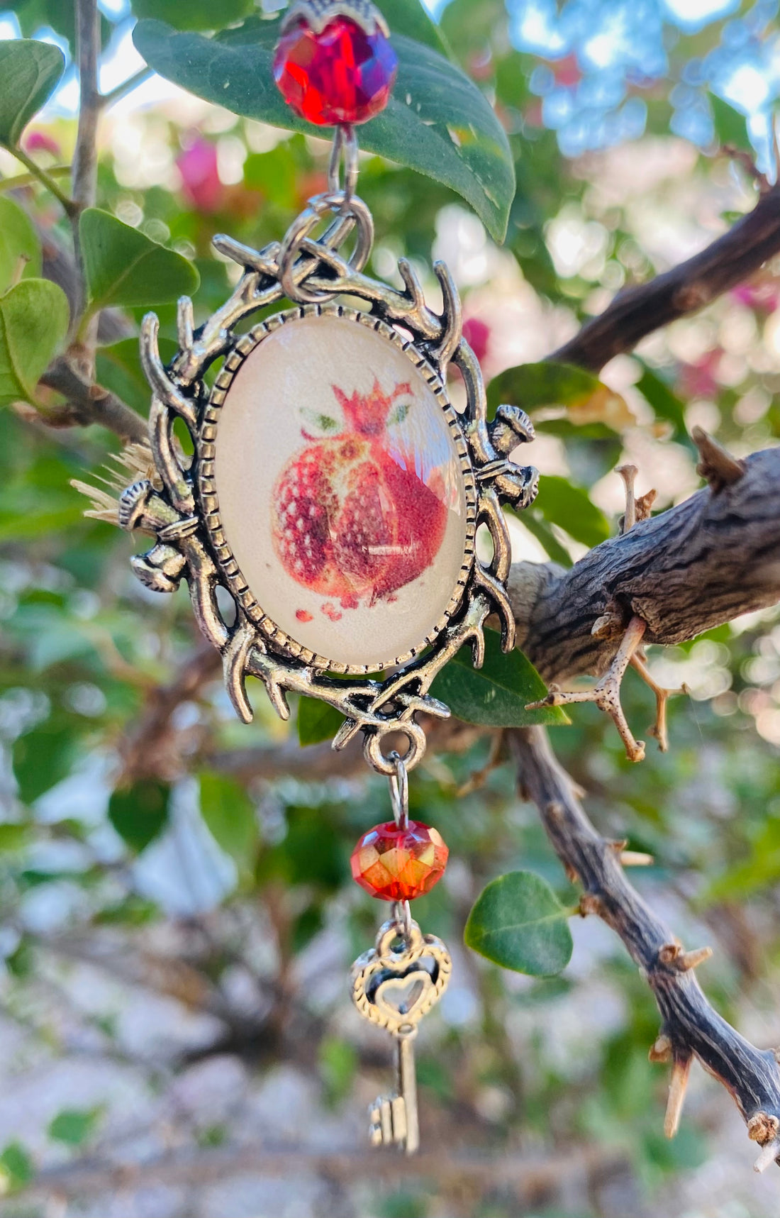 Pomegranate protection and passion charm