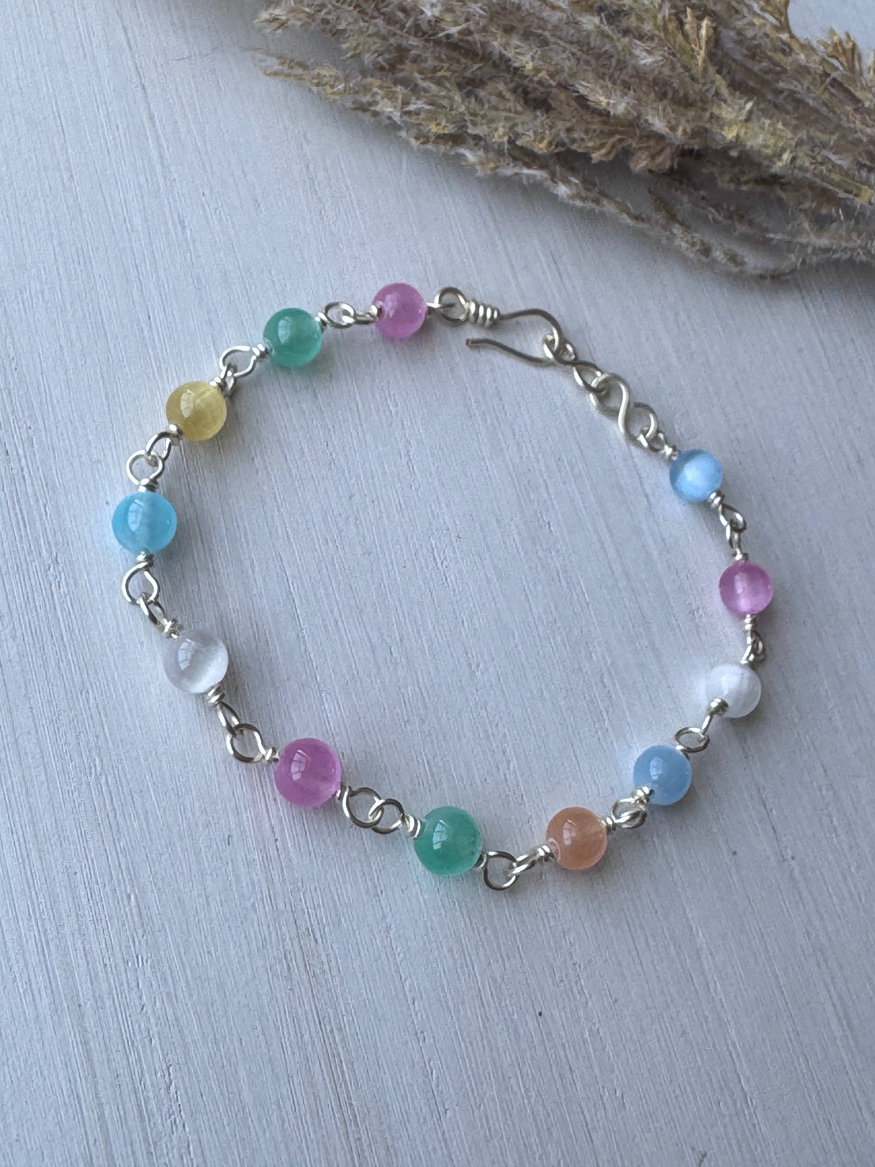 Pastel Multicolor Selenite Bracelet