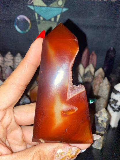Druzy Carnelian Tower