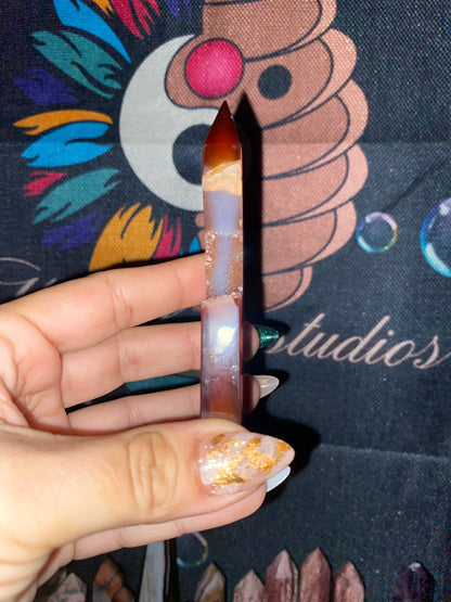 Druzy Carnelian Tower