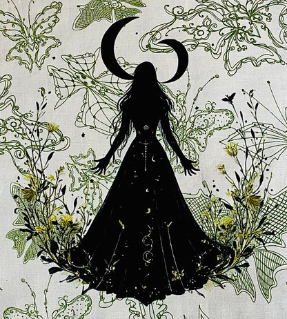 Moon goddess butterfly altar cloth tarot