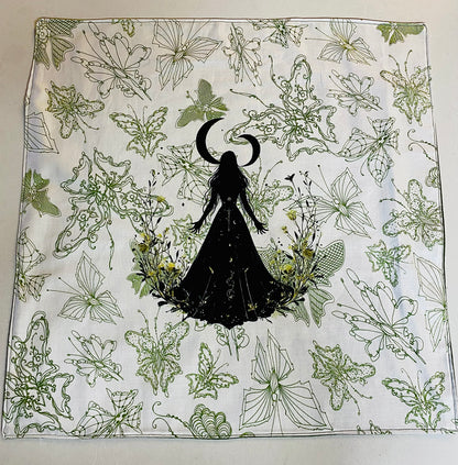 Moon goddess butterfly altar cloth tarot