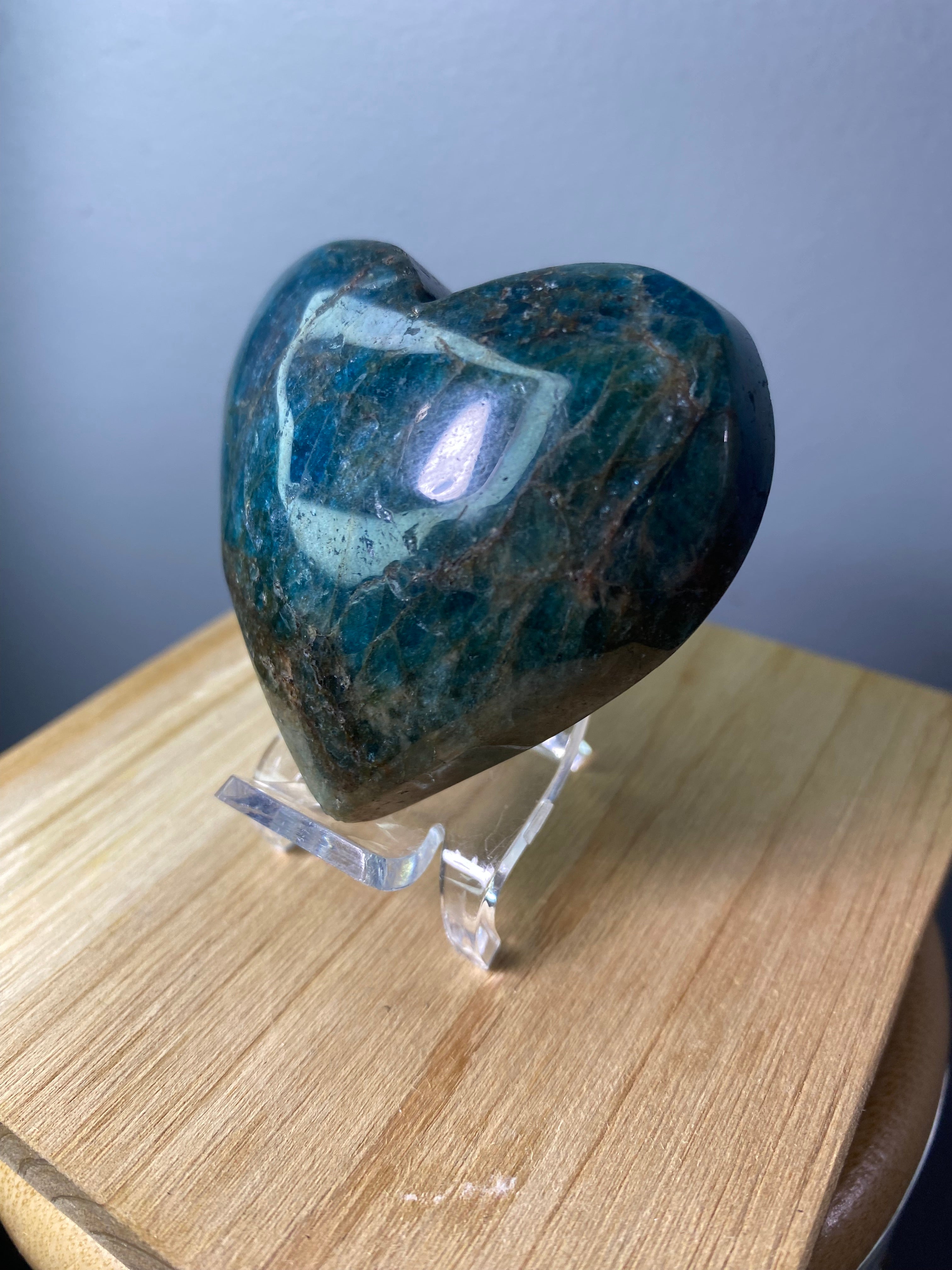 Blue Apatite Heart