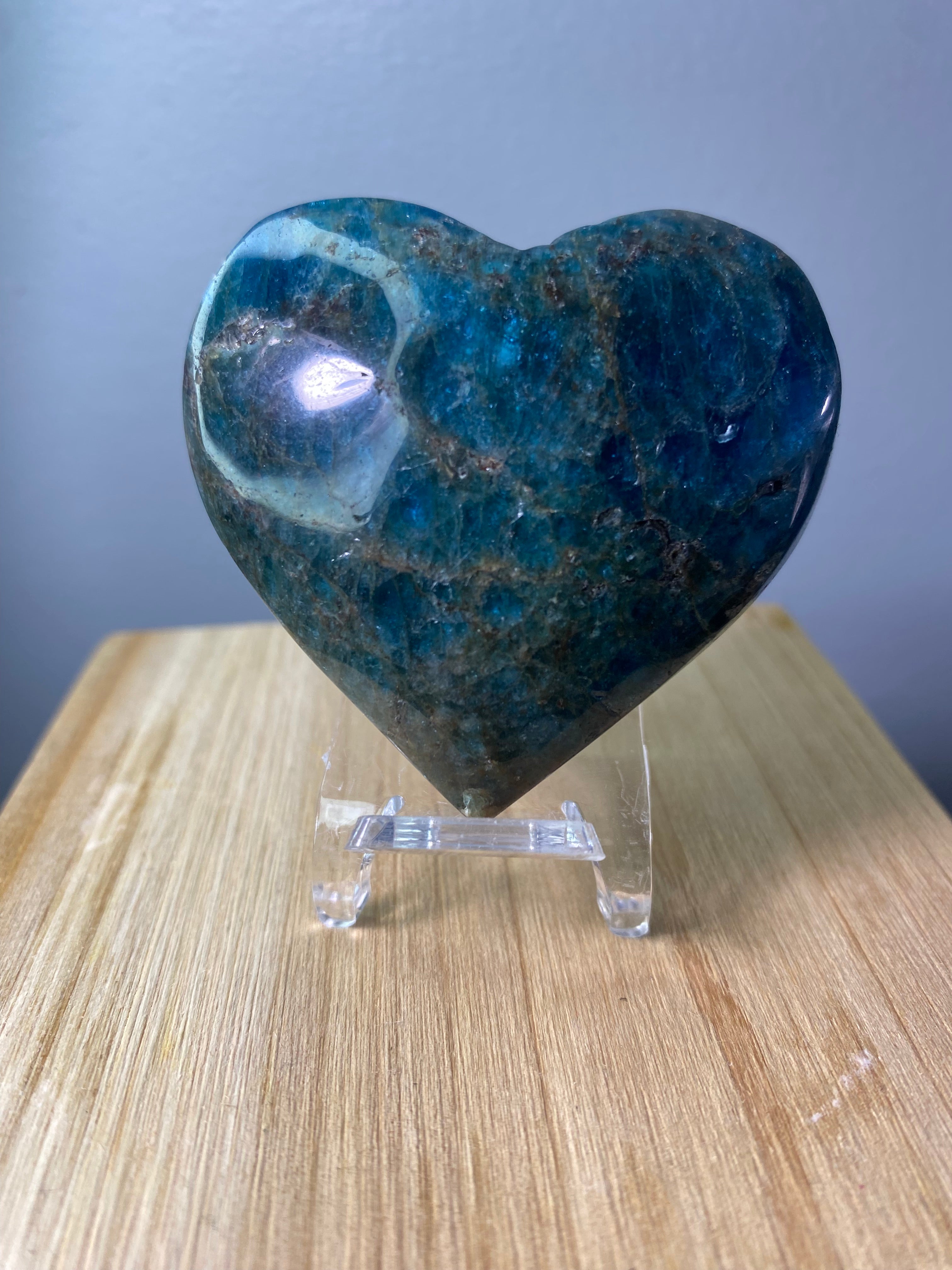 Blue Apatite Heart