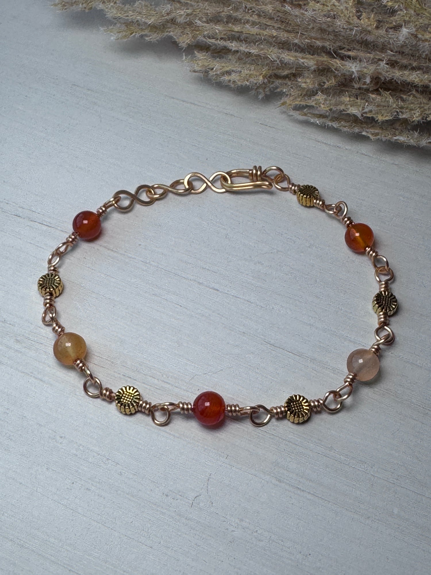 Red Agate Gemstone Bracelet