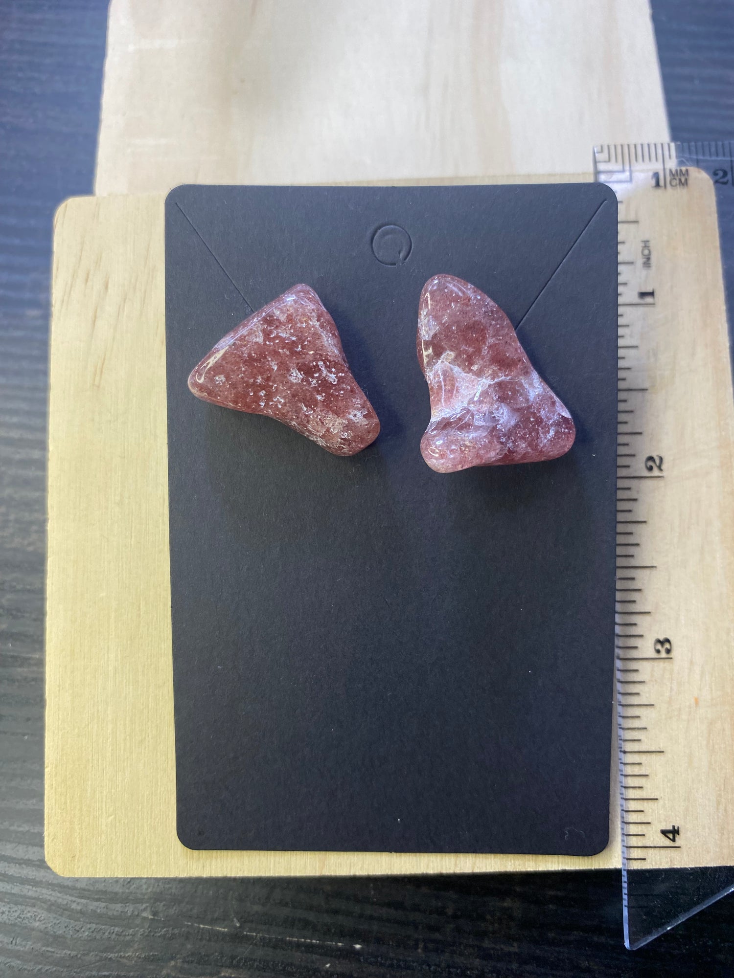 Strawberry Quarts Studs