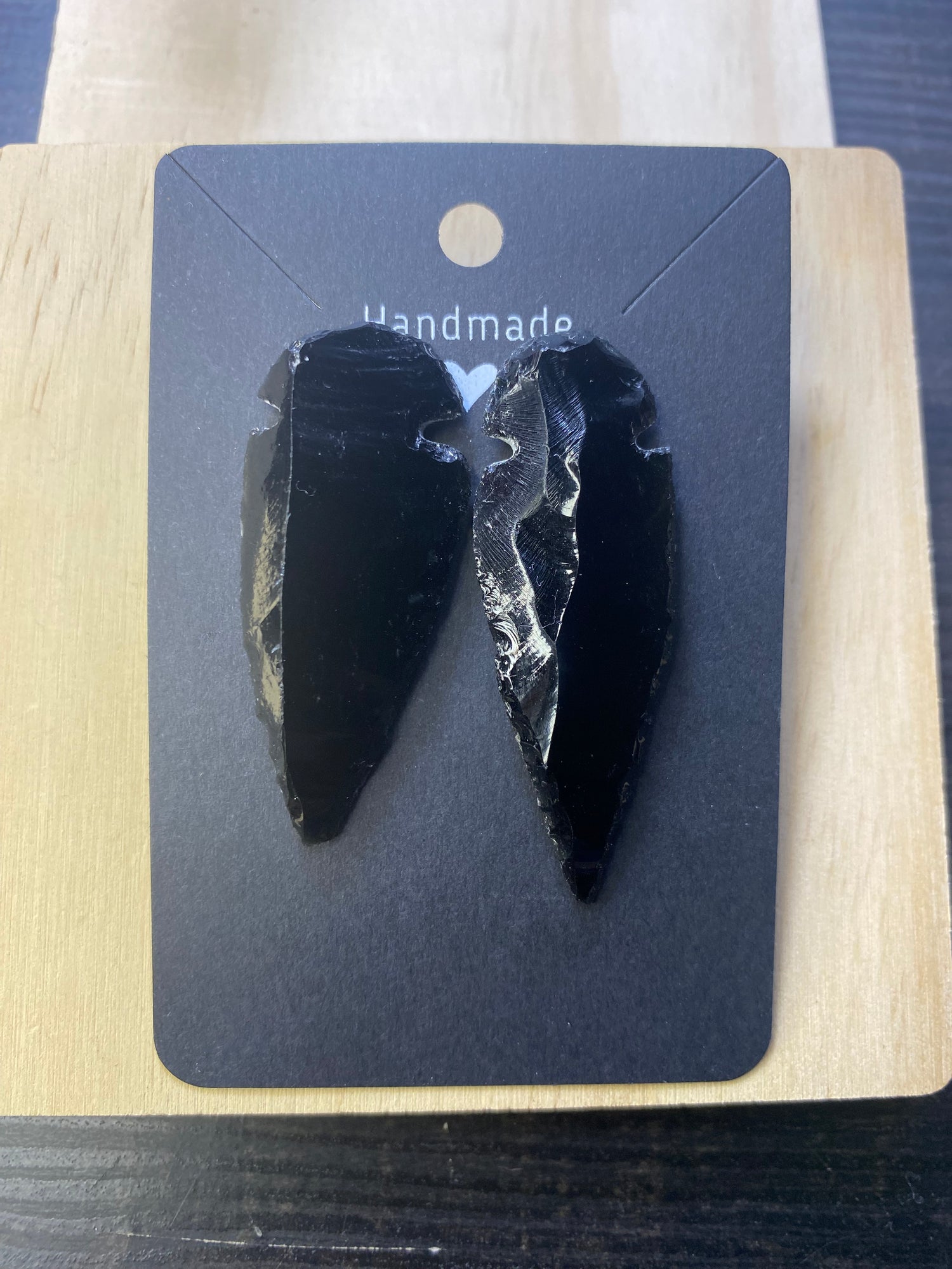 Obsidian Spear Earrings