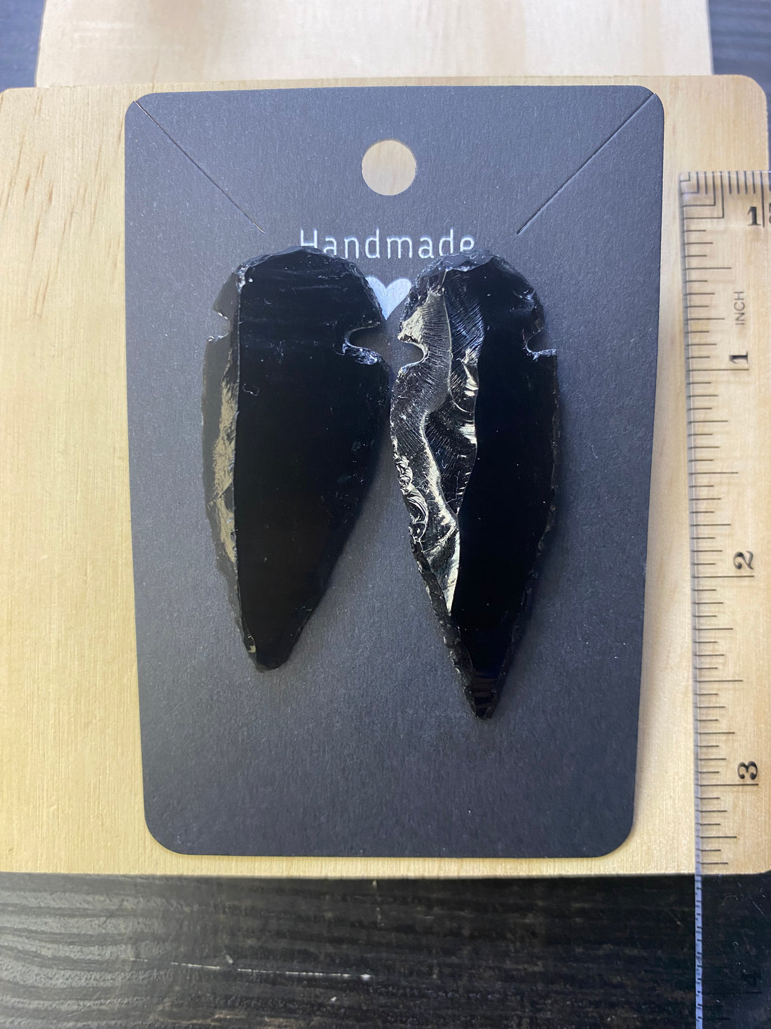 Obsidian Spear Earrings