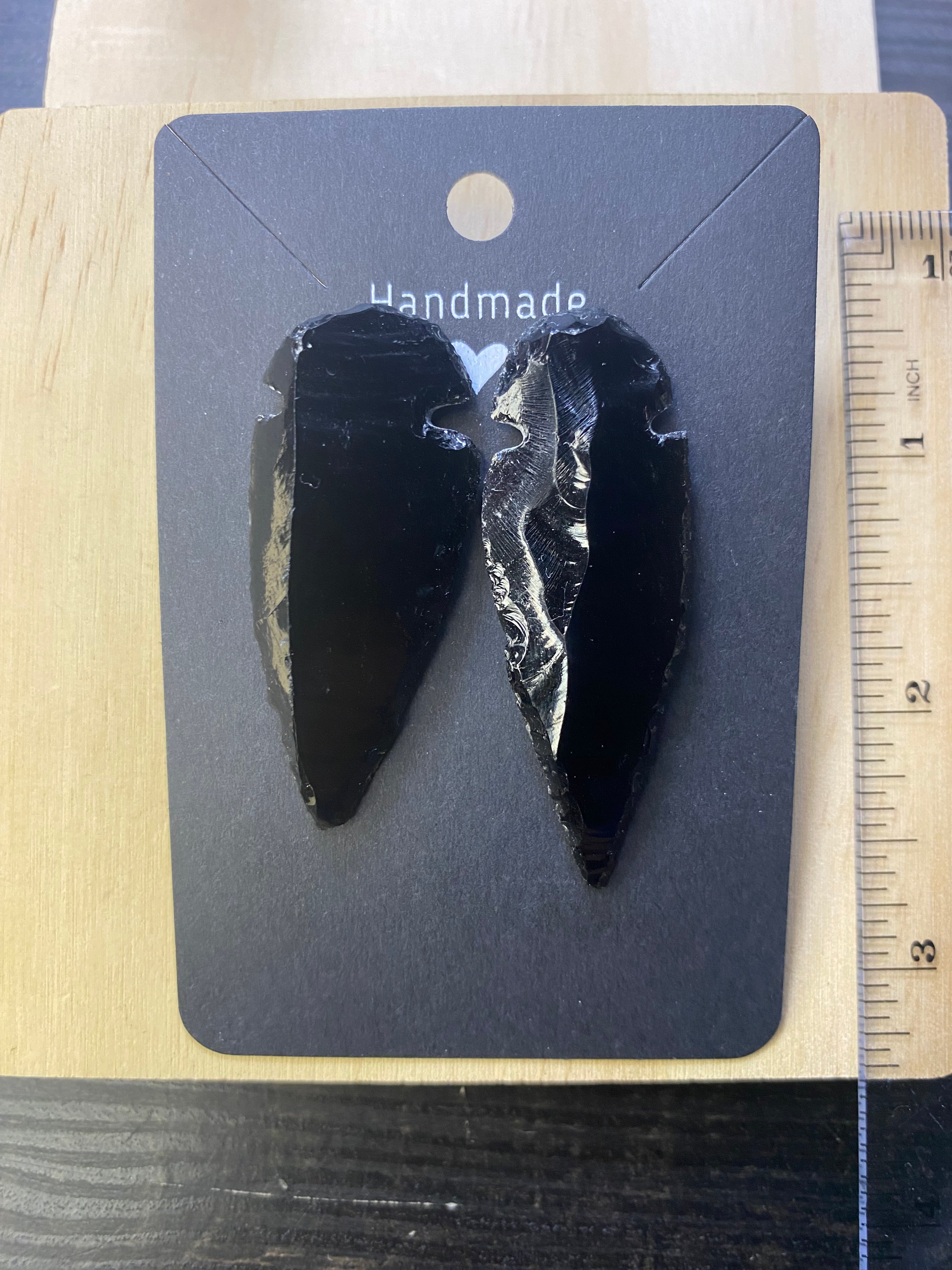 Obsidian Spear Earrings