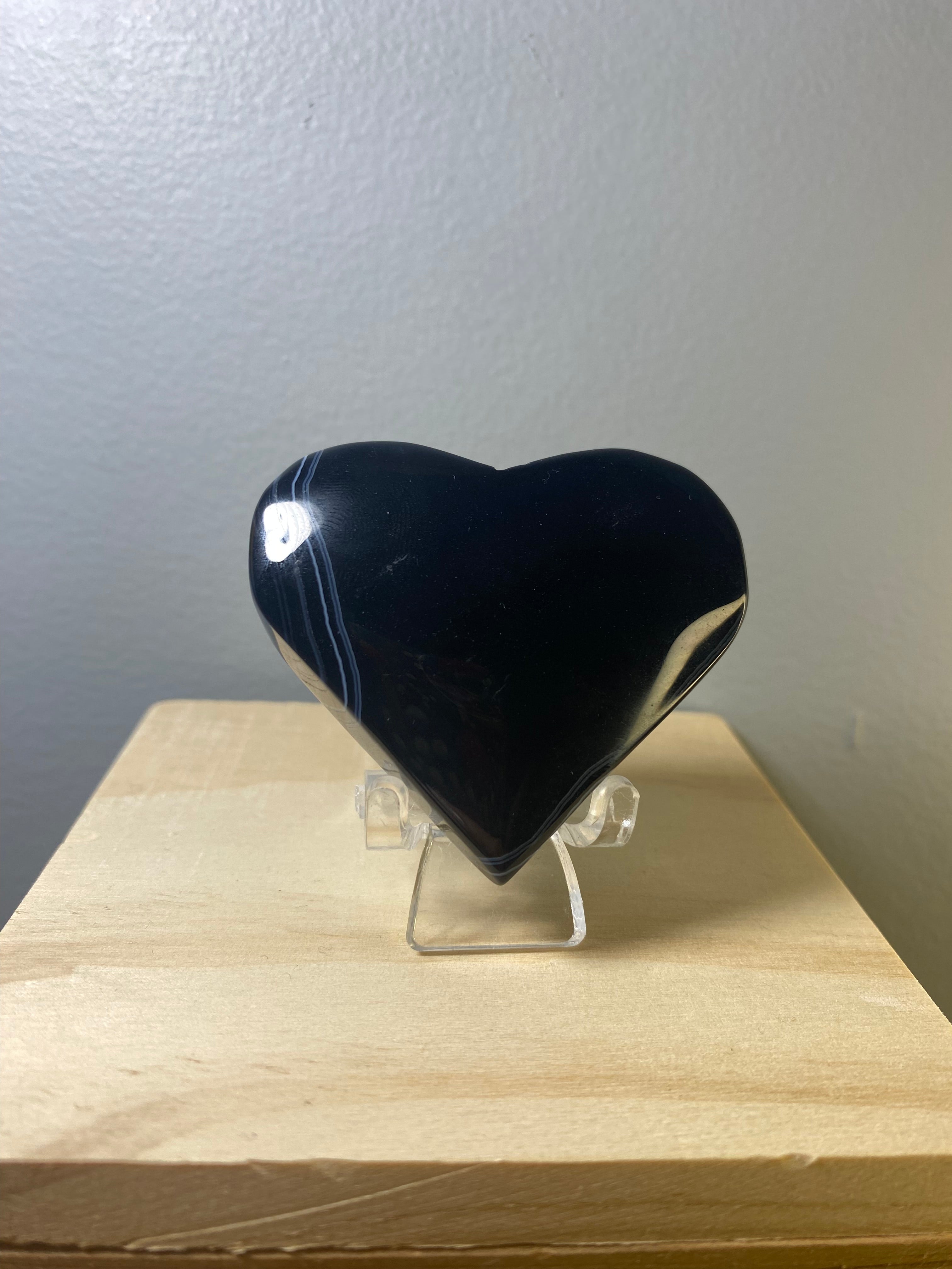 Black Sardonyx Heart