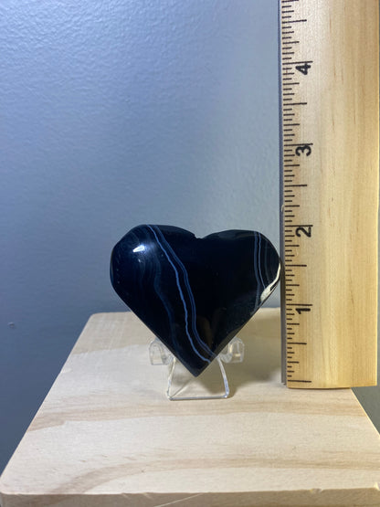 Black Sardonyx Heart