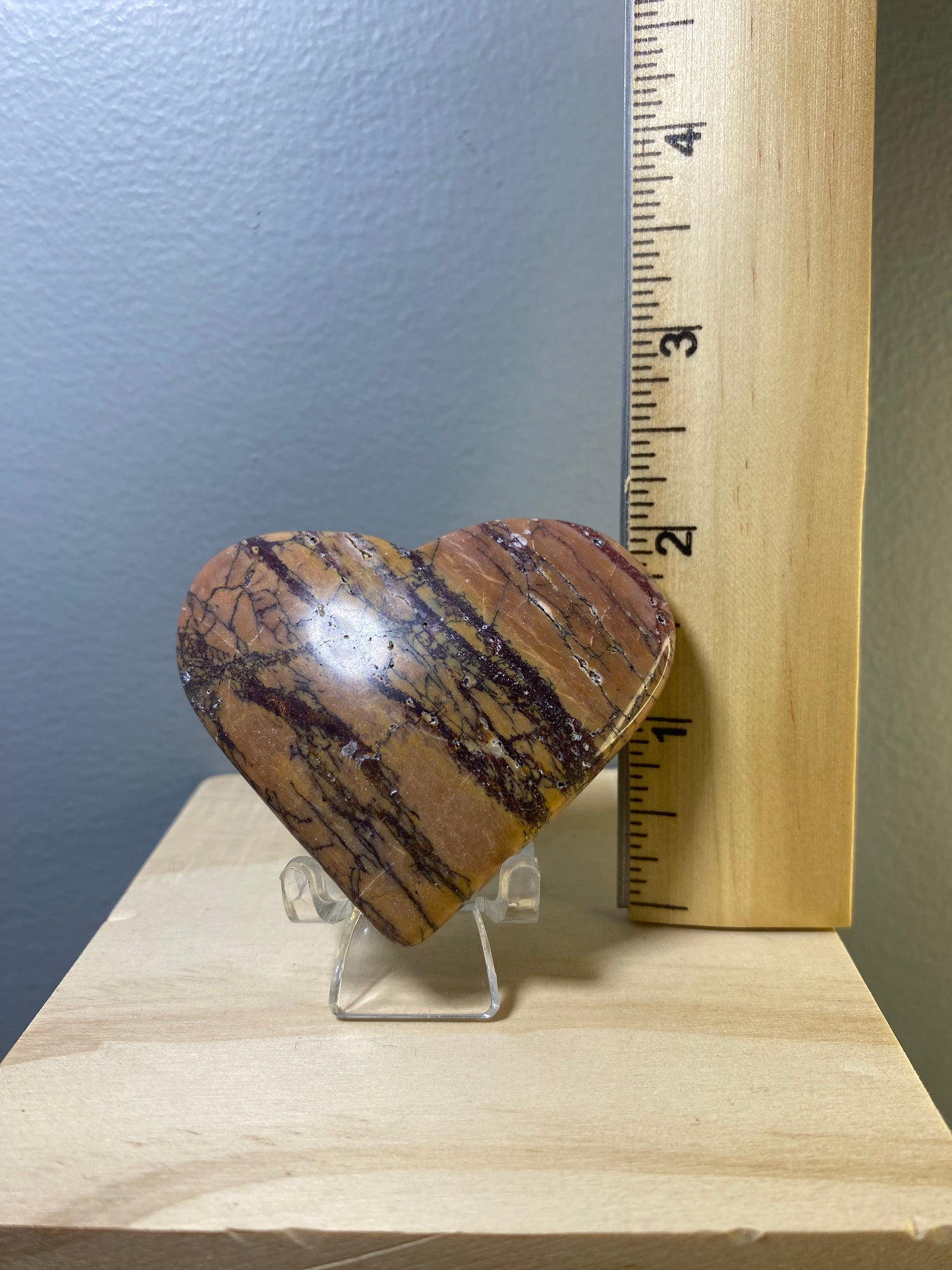 Mookaite Puffy Heart
