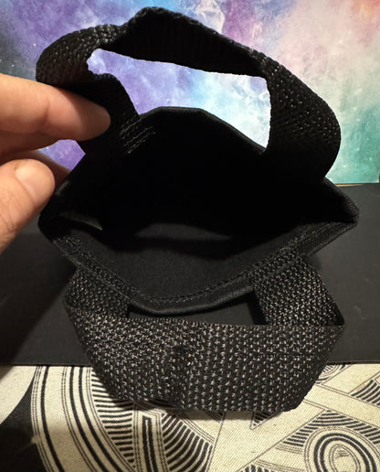 Mini Canvas Tote Bag with Transfer Decal - Black