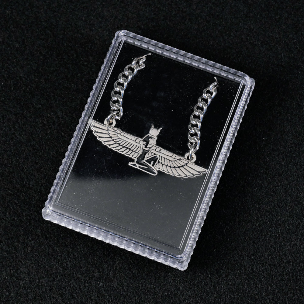 Egyptian Goddess Necklace, Winged Isis Pendant/Medallion, Pagan Mythology | Choose your Chain Size
