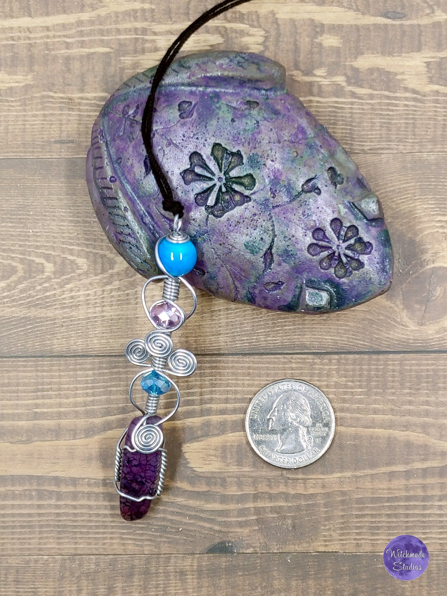 Dragon Vein Wire Wrap Necklace JN119