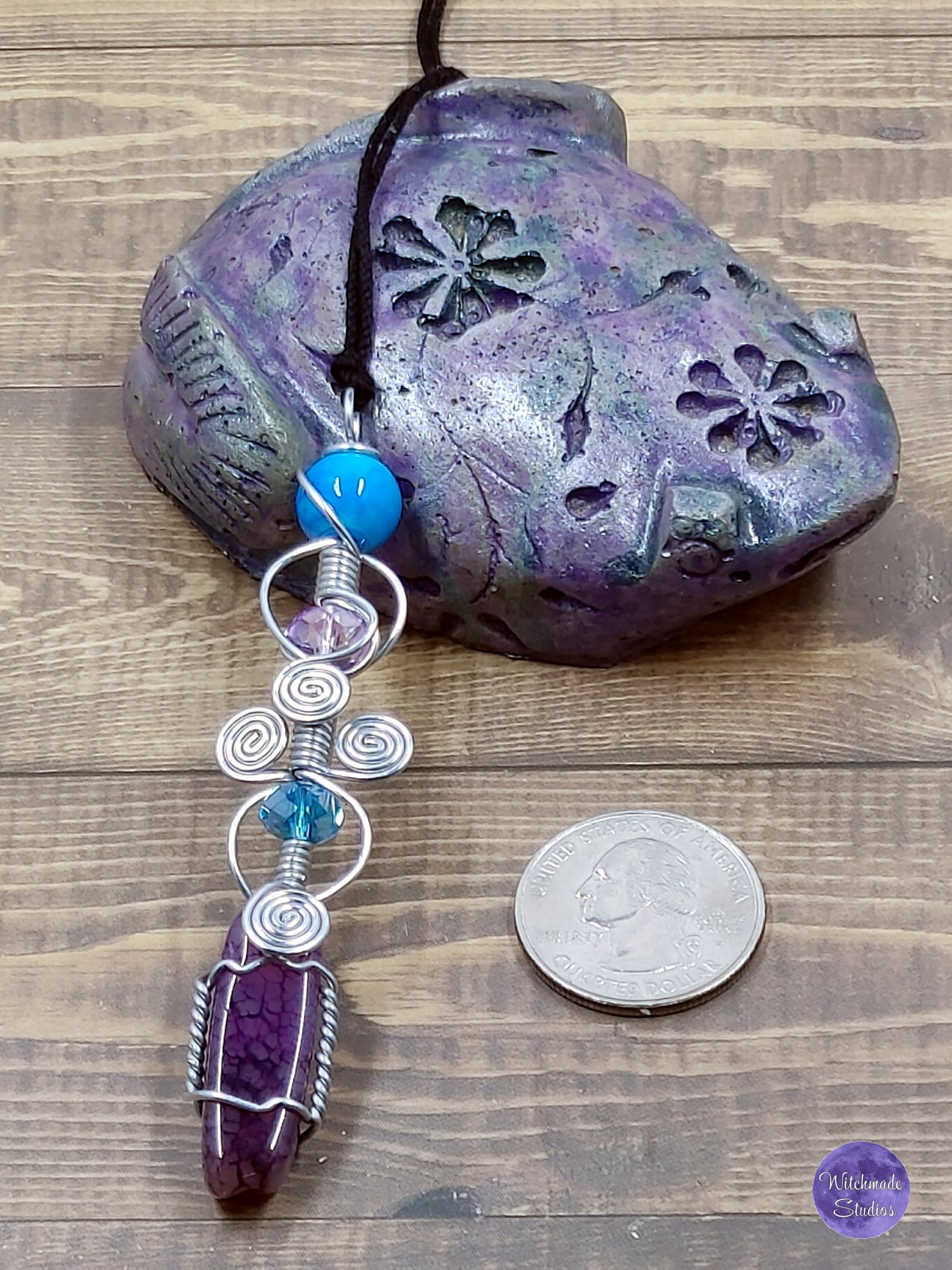 Dragon Vein Wire Wrap Necklace JN119