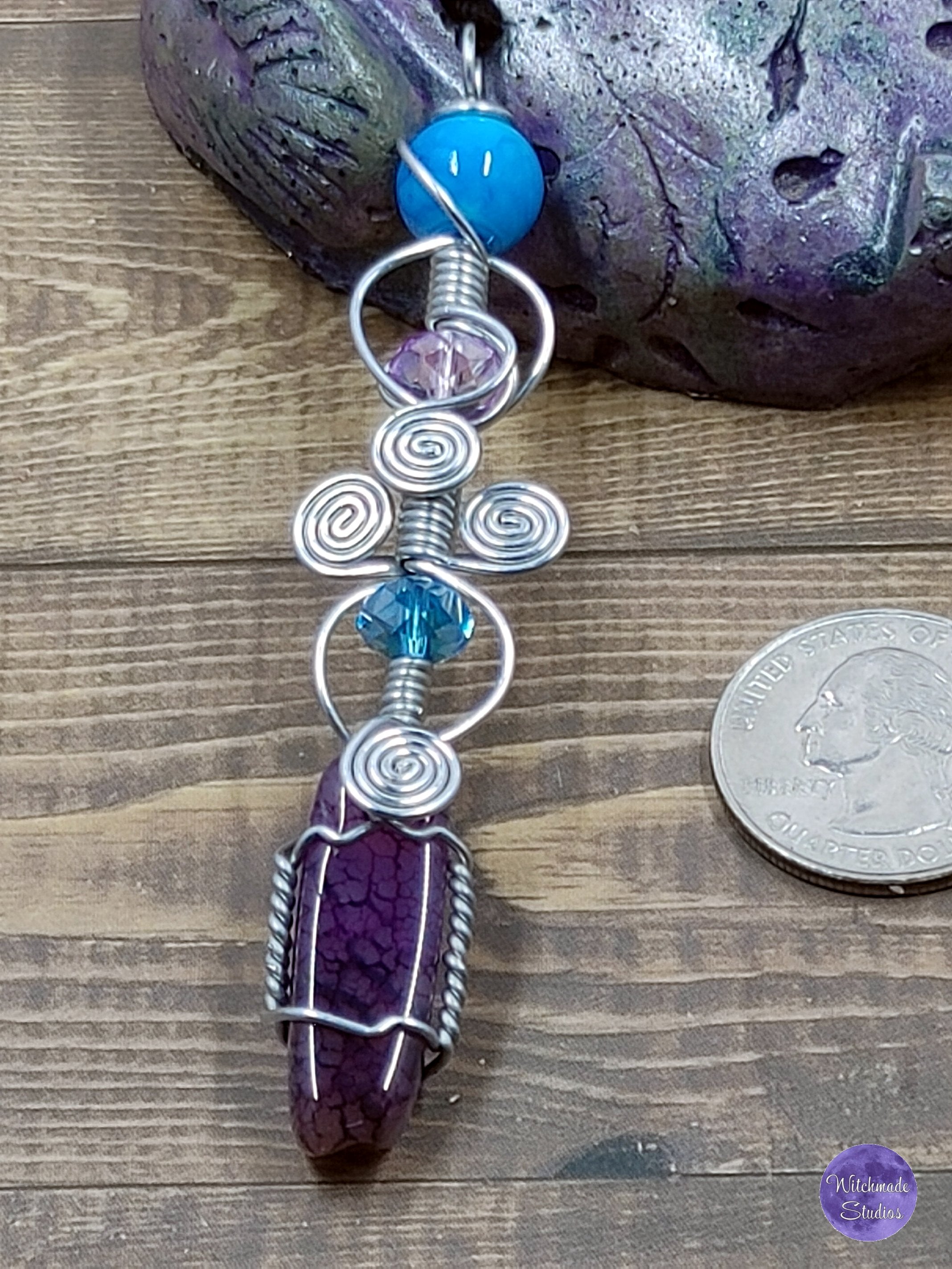 Dragon Vein Wire Wrap Necklace JN119