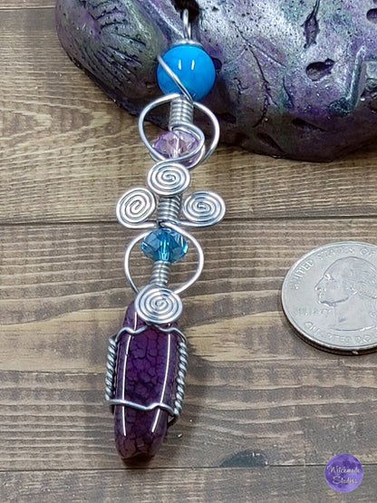 Dragon Vein Wire Wrap Necklace JN119