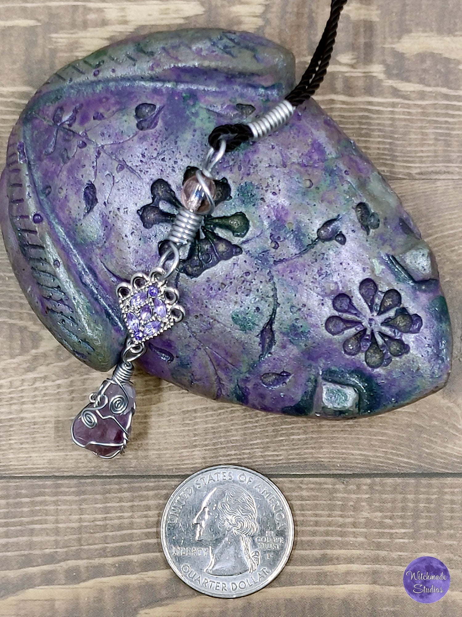 Amethyst Wire Wrap Necklace JN125