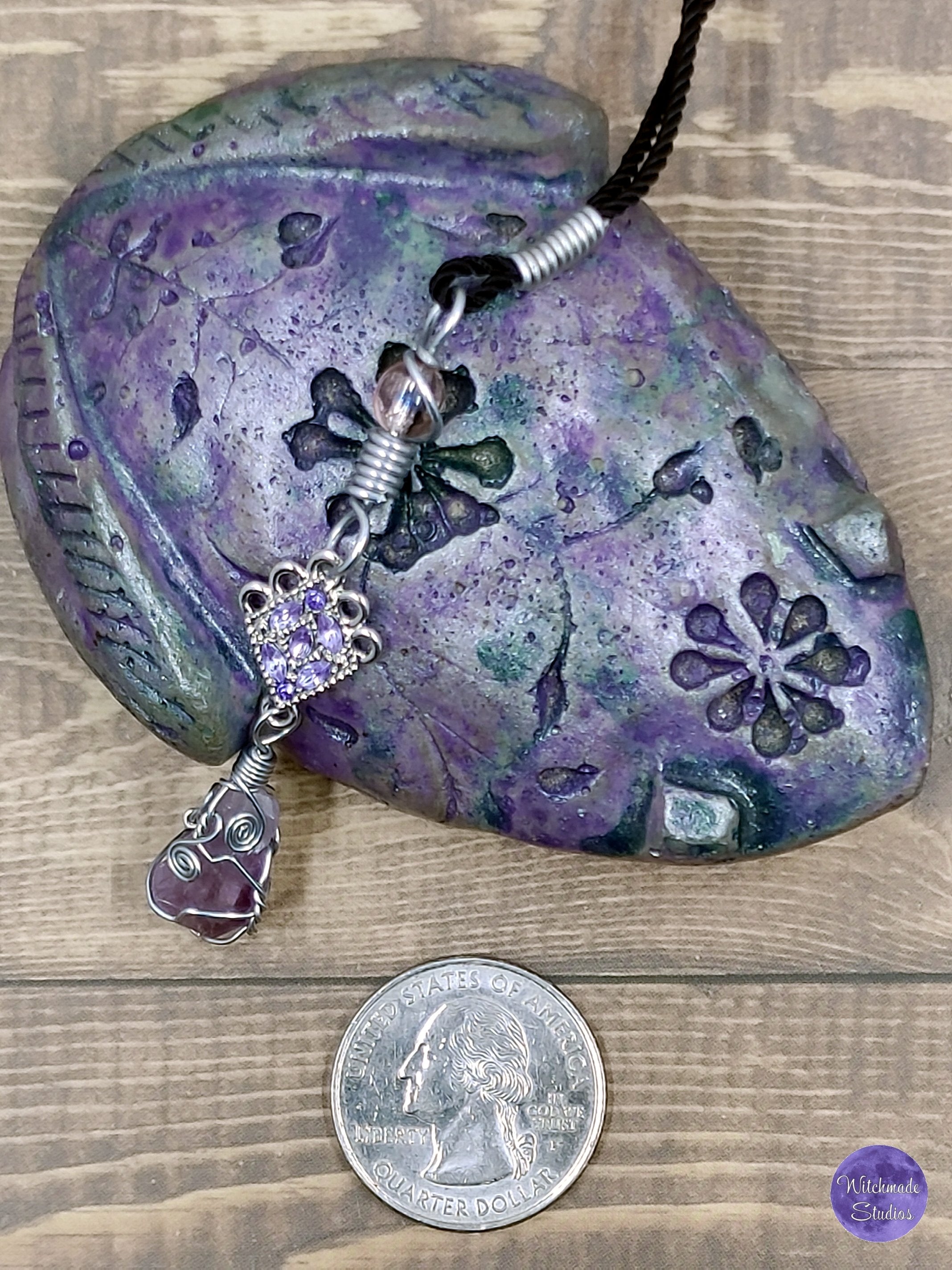 Amethyst Wire Wrap Necklace JN125
