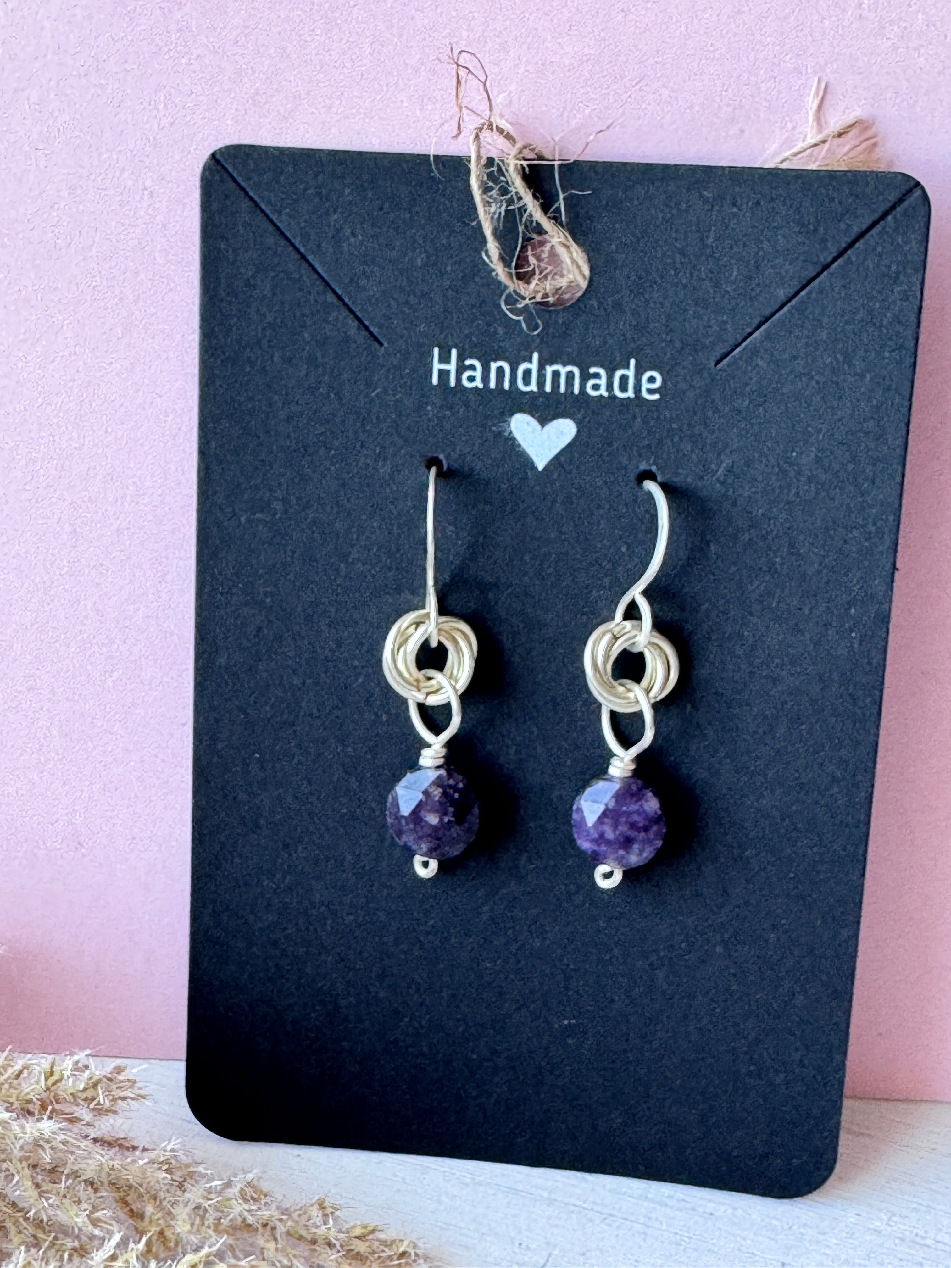 Lepidolite Dangle Earrings