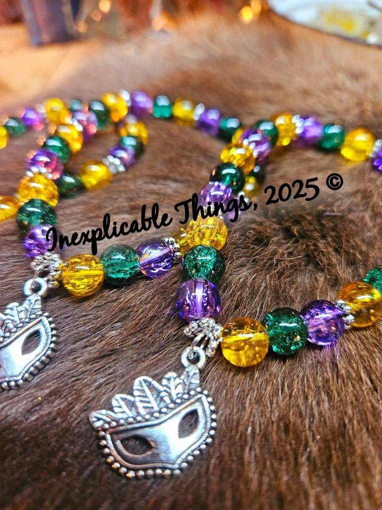 Mardi Gras Beaded Bracelet