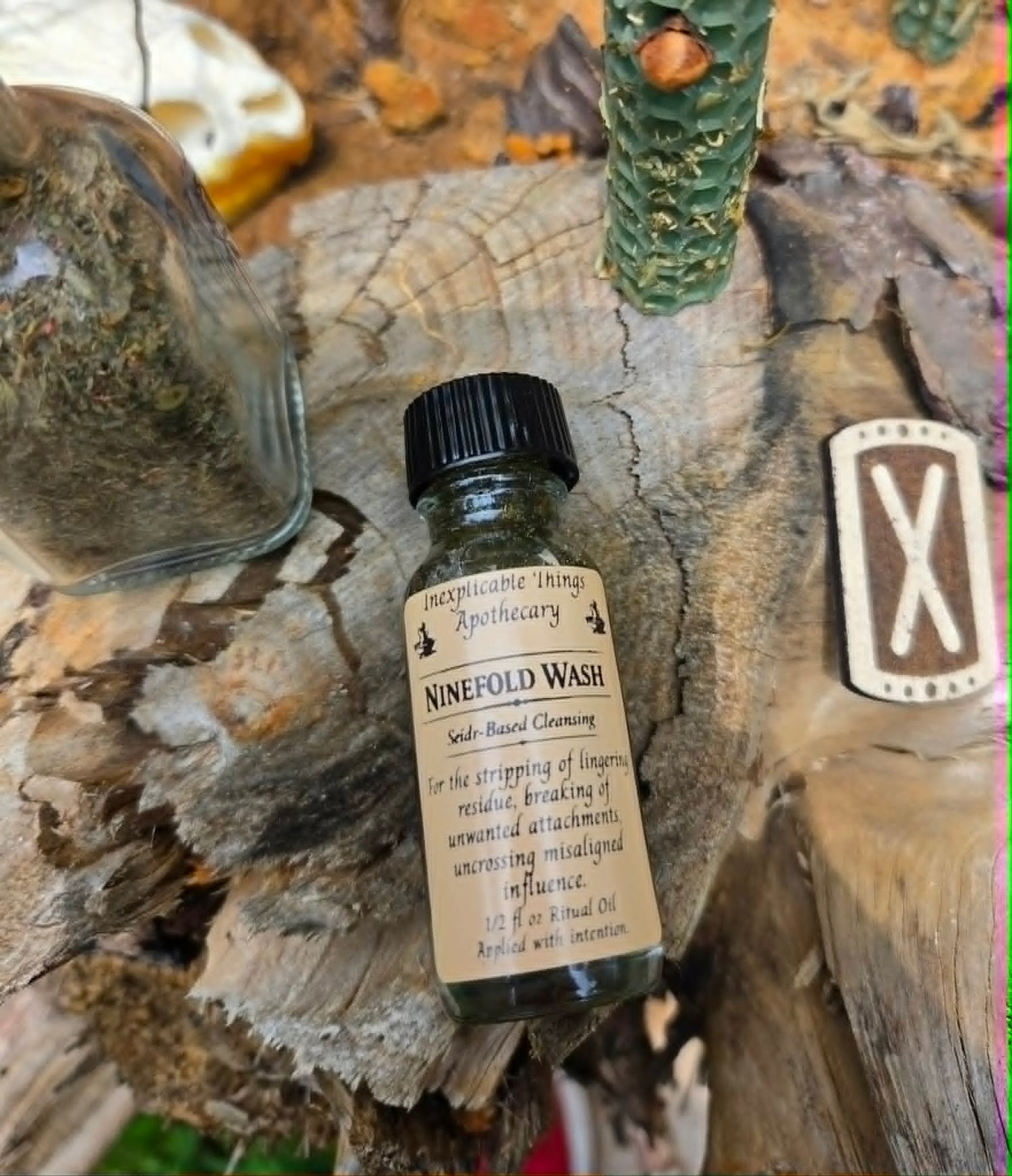 NINEFOLD WASH  Seiðr Ritual Oil of Cleansing &amp; Severing