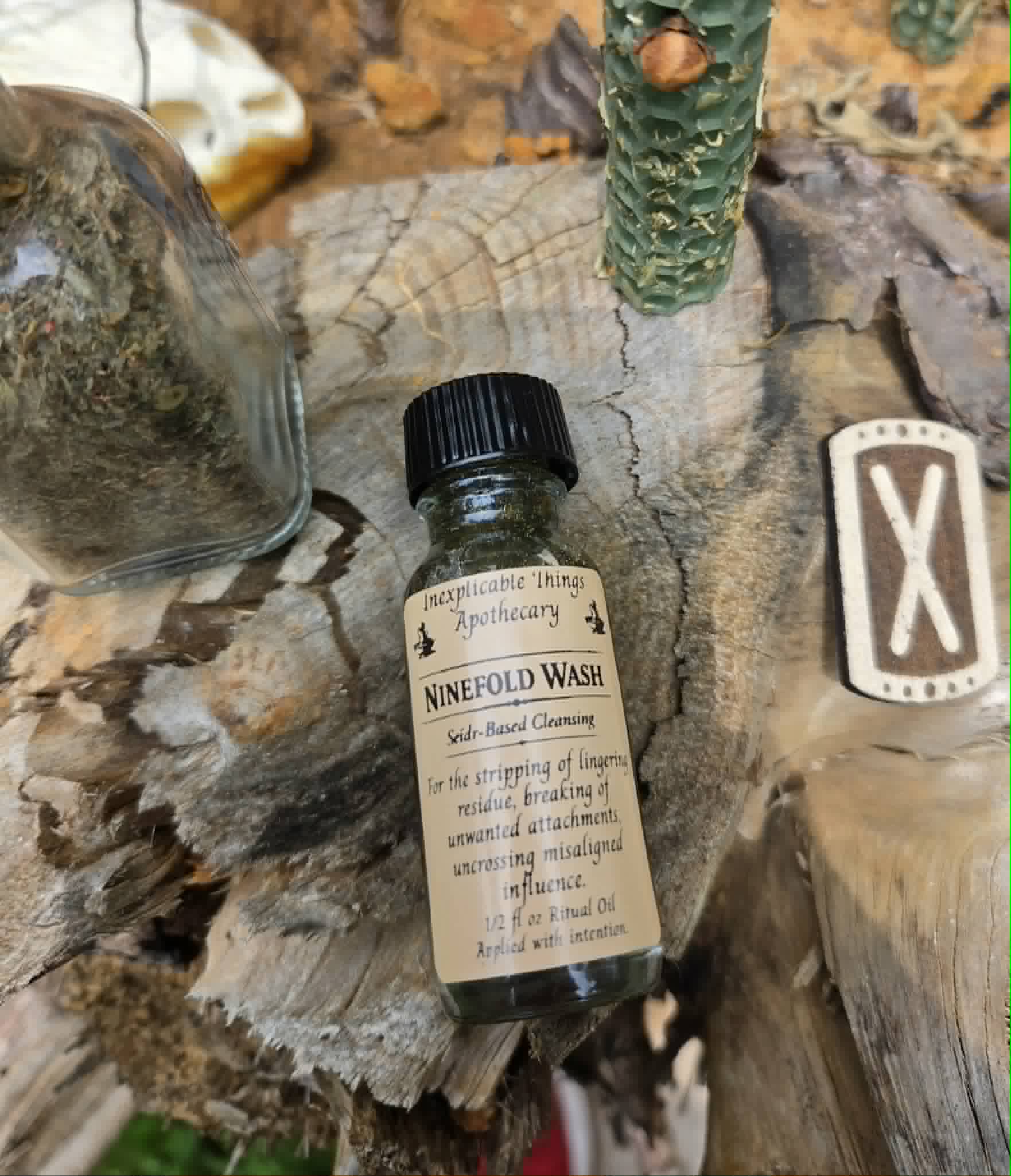 NINEFOLD WASH  Seiðr Ritual Oil of Cleansing &amp; Severing