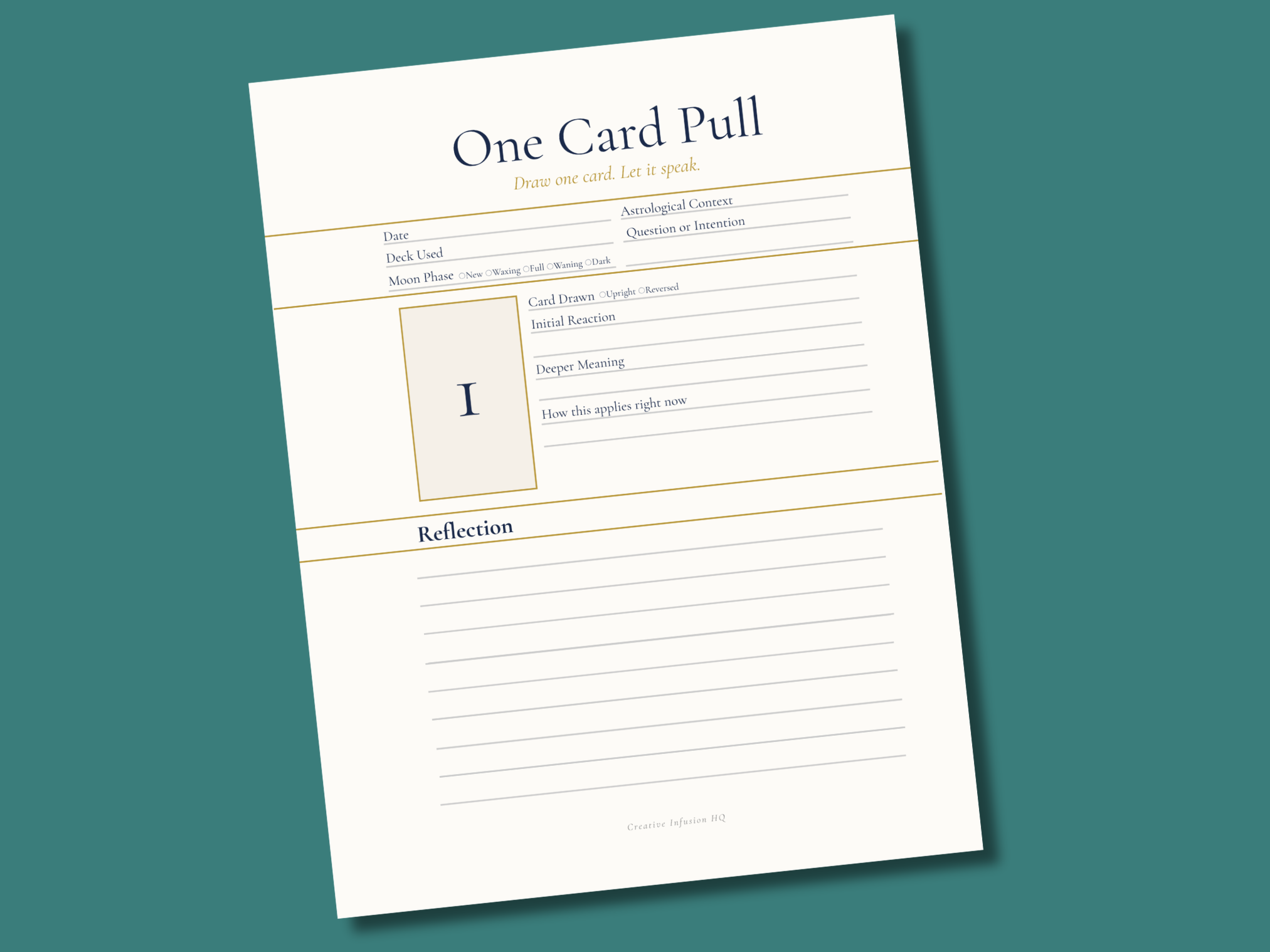 Tarot &amp; Oracle Spread Pages — Printable Journal Pages for Divination Practice