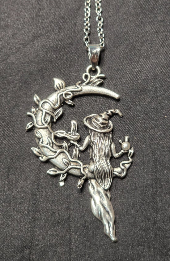 Witch in the Moon Necklace