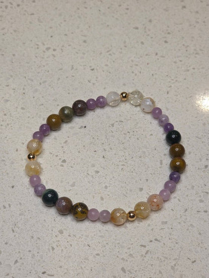 Citrine/ Lepidolite/ Ocean Jasper