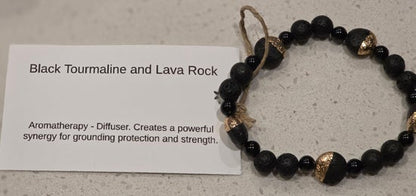 Black Tourmaline/ Lava Rock