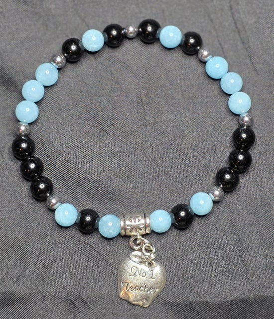 Black Obsidian/ Blue Chalcedony