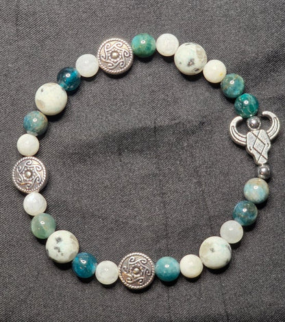 Apatite/ Kiwi Jasper/ White Moonstone