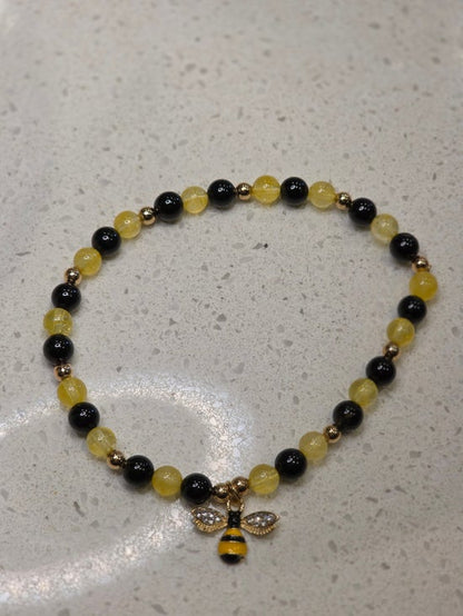 Black Tourmaline/ Citrine/ Bee